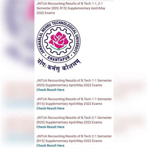 jntua results r20|Results of B.Tech II.